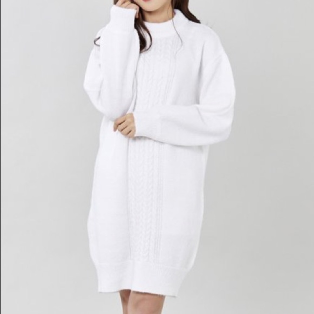 White Knit Dress